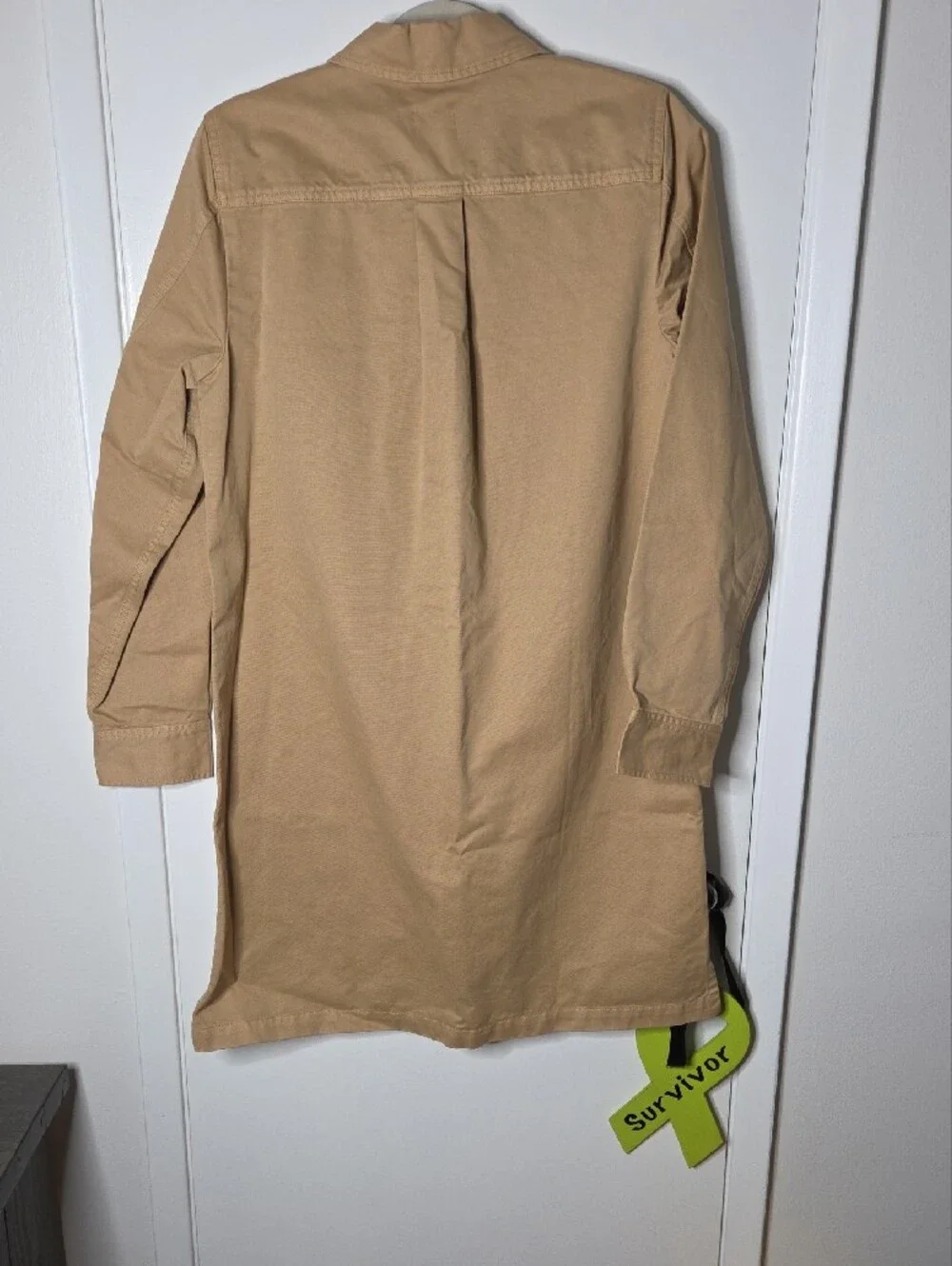 J. Crew Tan Long Sleeve Shirt Dress